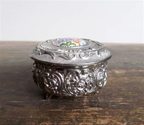 Pearl Metal Trinket Box 